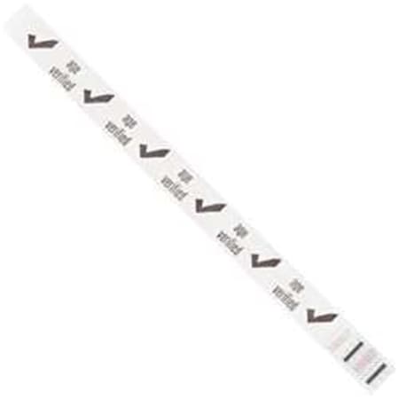 Regalo 0.75 x 10 in. White Age Verified Wristbands, 500PK RE3352975